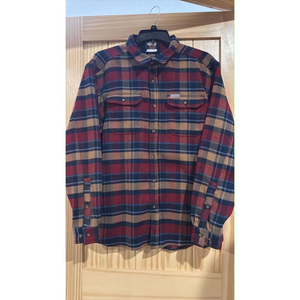 Columbia Plaid Flannel Shirt Long Sleeve Button Up Front XL